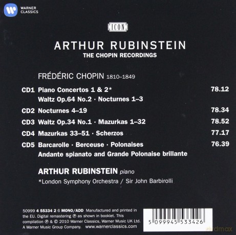 Artur Rubinstein: Icon: Artur Rubinstein [5CD]