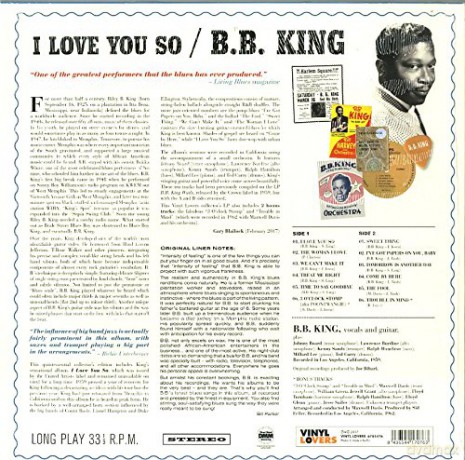 B.B. King: I Love You So + 2 Bonus Tracks! [Winyl]