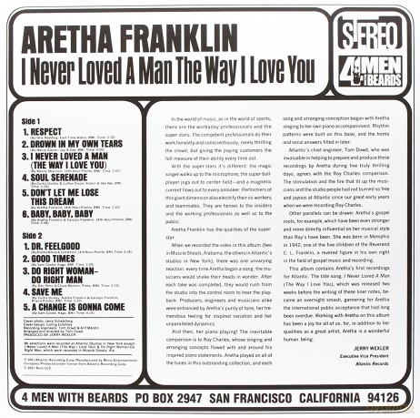 Aretha Franklin: I Never Loved A Man The Way I Love You [Winyl]