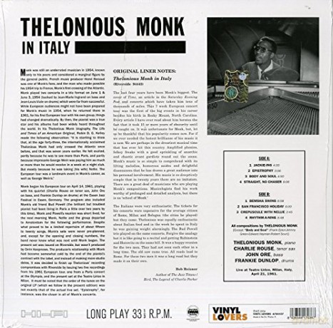 Thelonious Monk: In Italy [Winyl]