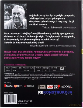 Sanatorium pod Klepsydrą - Wojciech Jerzy Has (Mistrzowie Polskiego Kina) (Tom 6) (booklet) [DVD]