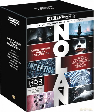 Christopher Nolan - Kolekcja Filmów w 4K (Batman Początek / Mroczny Rycerz / Mroczny Rycerz powstaje / Prestiż / Incepcja / Interstellar / Dunkierka) [7xBlu-Ray 4K]+[14xBlu-Ray]