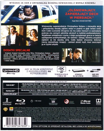 Incepcja [Blu-Ray 4K]+[2xBlu-Ray]