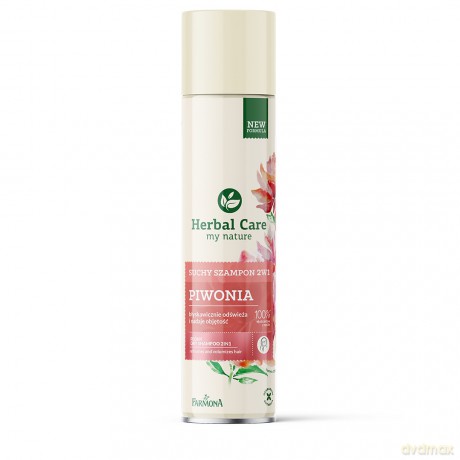 HERBAL CARE Suchy szampon do włosów 2w1 Piwonia 180 ml