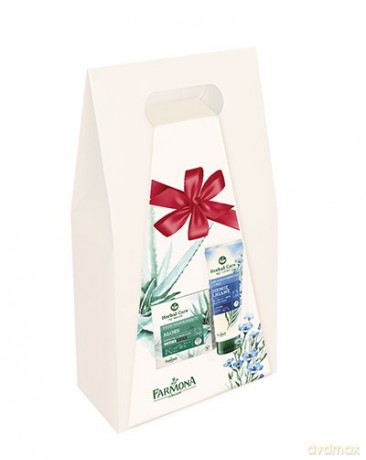 Farmona Zestaw prezentowy Herbal Care (krem do tw.aloes 50ml+krem do rąk len 100ml)