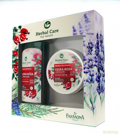 Farmona Zestaw prezentowy Herbal Care Dzika Róża (masło do ciała 200ml+kąpiel odżywcza 500ml)