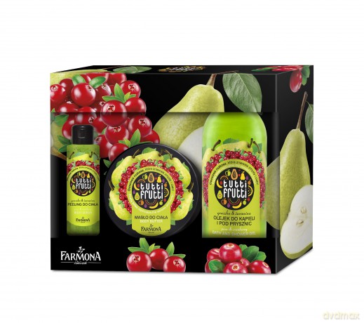 Farmona Zestaw prezentowy Tutti Frutti Gruszka i Żurawina (olejek 500ml+masło 275ml+peeling 100ml)