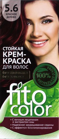 Fitocosmetics Fitocolor Farba-krem do włosów nr 5.6 drzewo czerwone 1op.