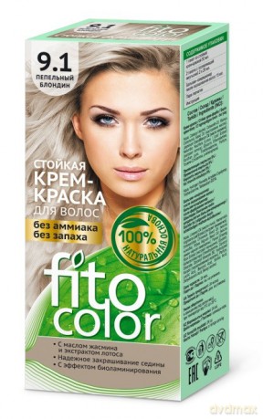 Fitocosmetics Fitocolor Farba-krem do włosów nr 9.1 blond popielaty 1op.