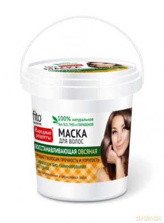 Fitocosmetics Przepisy Ludowe Maska do włosów owsiana regenerująca - wiaderko 155ml