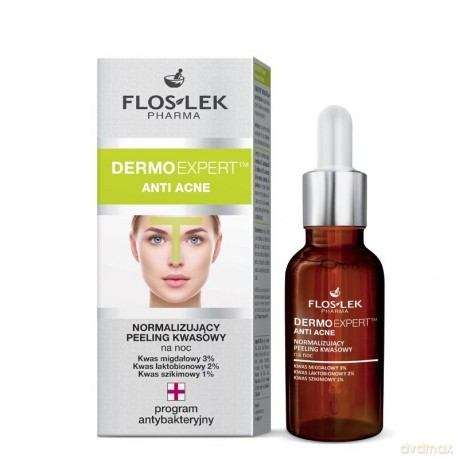 Floslek Pharma Dermo Expert Anti Acne Peeling kwasowy normalizujący na noc 30ml