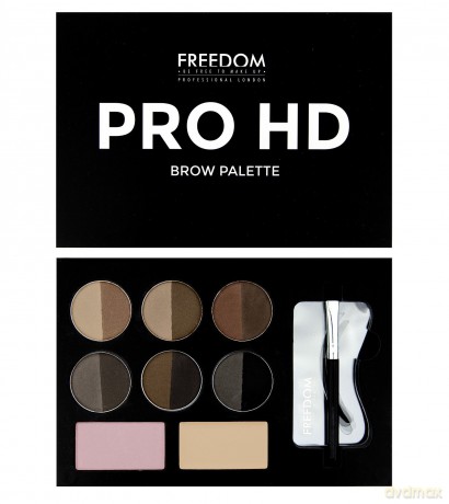 FREEDOM Pro HD Brow Palette Medium DARK- Zestaw do brwi Medium Dark