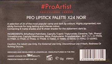 FREEDOM Pro Lipstik Palette x 24 Noir