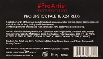 FREEDOM Pro Lipstik Palette x 24 Reds
