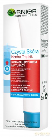 Garnier Czysta Skóra Krem korygująco-matujący Kontra Trądzik 40ml