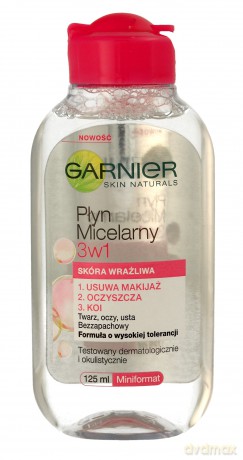 Garnier Skin Naturals Płyn micelarny 3w1 - skóra wrażliwa 125ml