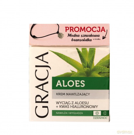 Gracja Krem aloesowy na dzień i na noc nawilżający 50ml + bransoletka