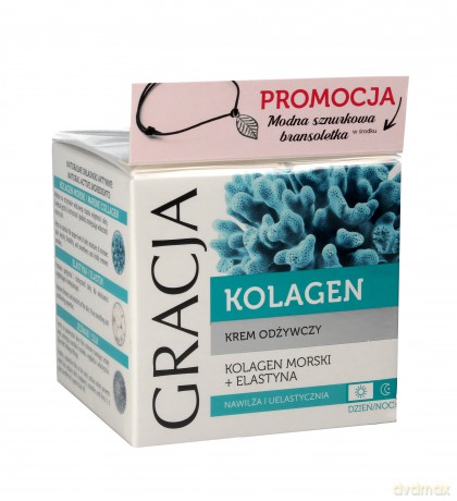 Gracja Krem kolagenowy na dzień i na noc odżywczy 50ml + bransoletka