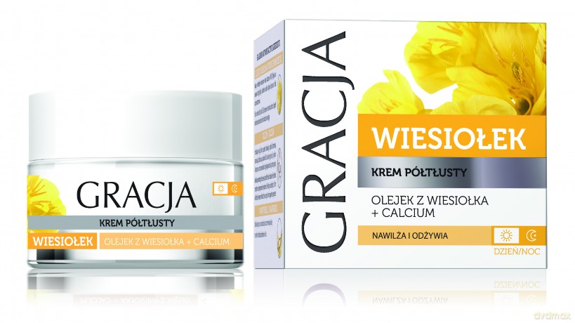 Gracja Krem wiesiołkowy na dzień i na noc półtłusty 50ml