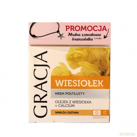 Gracja Krem wiesiołkowy na dzień i na noc półtłusty 50ml + bransoletka