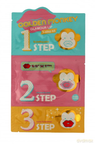 Holika Holika 3-Step Maska oczyszczająca na usta Golden Monkey 1szt