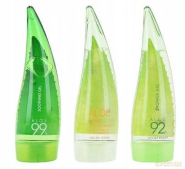 Holika Holika Aloe 99% Zestaw Jeju Aloe Set (żel+pianka+żel pod prysznic) 1op.-55mlx3