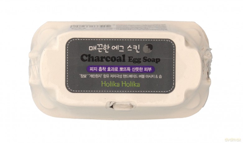 Holika Holika Charcoal Egg Soap Mydełko z aktywnym węglem do mycia 1op.-50gx2
