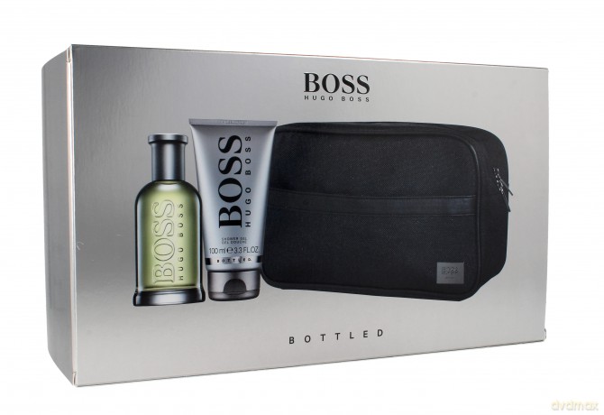 Hugo Boss Bottled Men Zestaw prezentowy - kosmetyczka (woda toalet.100ml+żel pod prysznic 100ml)
