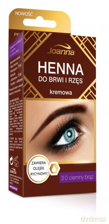 Joanna Henna do brwi i rzęs kremowa nr 3.0 ciemny brąz 15ml