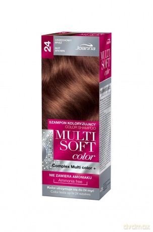 Joanna Multi Soft Color Szampon koloryzujący nr 24 Orzechowy Brąz 1op.