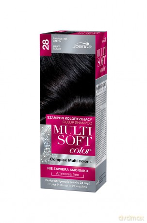 Joanna Multi Soft Color Szampon koloryzujący nr 28 Aksamitna Czerń 1op.