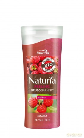 Joanna Naturia Peeling do ciała gruboziarnisty Malina 100g mini