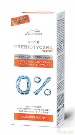 Joanna Prebiotic Line Comfort Płyn ginekologiczny do higieny intymnej z pompką 200ml