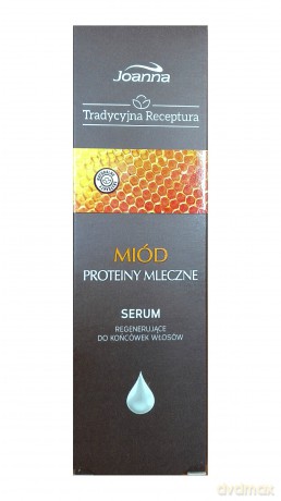 Joanna Tradycyjna Receptura Serum do włosów regenerujące Miód & Proteiny Mleczne 50g