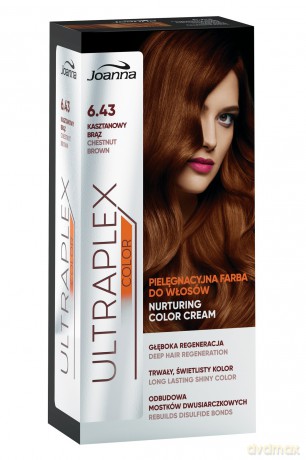 Joanna Ultraplex Color Farba pielęgnacyjna do włosów nr 6.43 Kasztanowy Brąz