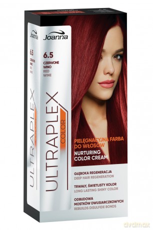 Joanna Ultraplex Color Farba pielęgnacyjna do włosów nr 6.5 Czerwone Wino