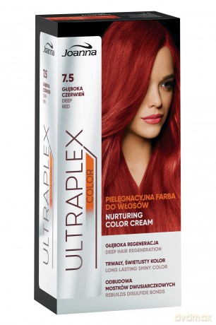 Joanna Ultraplex Color Farba pielęgnacyjna do włosów nr 7.5 Głęboka Czerwień