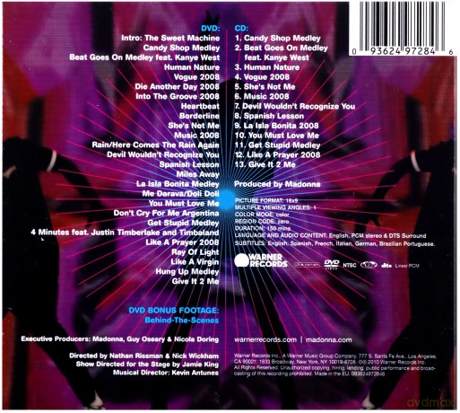Madonna: The Sticky & Sweet Tour (digipack) [DVD]+[CD]