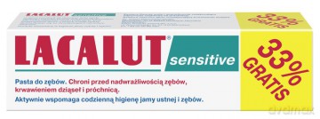 Lacalut Pasta do zębów Sensitive 75ml + 33% gr (100ml)