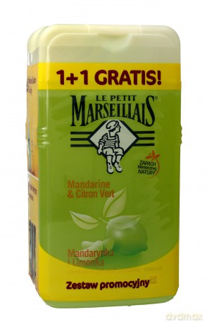 Le Petit Marseillais Żel pod prysznic Mandarynka i Limonka 1+1 gratis (250mlx2)