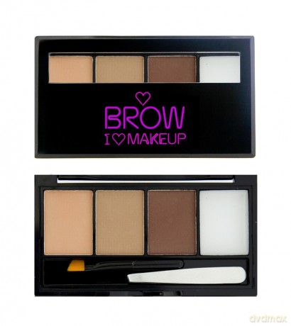 Makeup Revolution I Heart Makeup Brows Kit Zestaw do makijażu brwi Fairest of Them all 3g