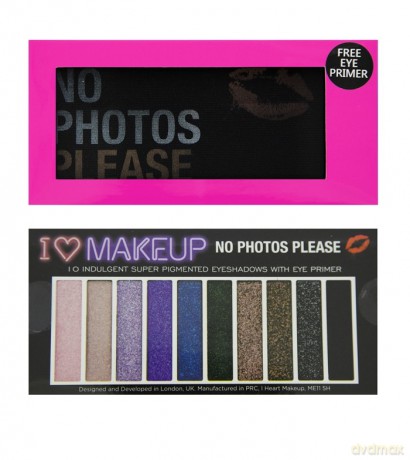 Makeup Revolution I Heart Makeup Mini Palette Zestaw cieni do powiek No Photos Please 9g (10 kolorów)