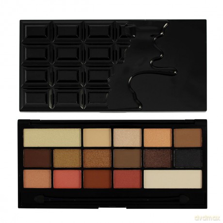 Makeup Revolution I Heart Makeup Palette Zestaw cieni do powiek Chocolate Vice 22g (16 kolorów)