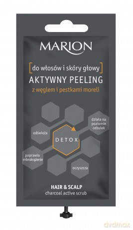 Marion Detox Aktywny Węgiel Peeling do włosów i skóry głowy Hair&Scalp 15g