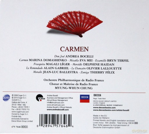 Andrea Bocelli: Bizet: Carmen (digipack) [2CD]