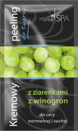 Marion Spa Kremowy peeling do twarzy z ziarenkami z winogron 10ml