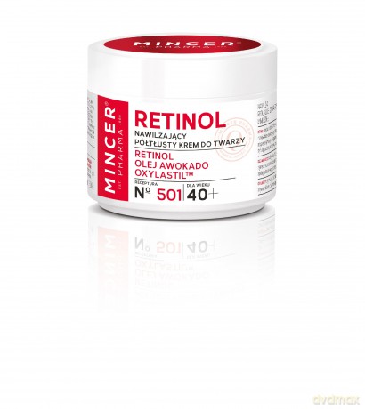 Mincer Pharma Retinol Krem półtłusty-nawilżający 40+ nr 501 50ml