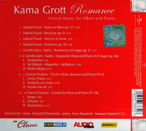 Kama Grott: Romance-French Music For Oboe And Piano [CD]