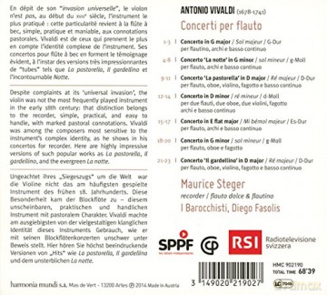 Vivaldi: Concerti Per Flauto Steger Barocchisti Fasolis (digipack) [CD]