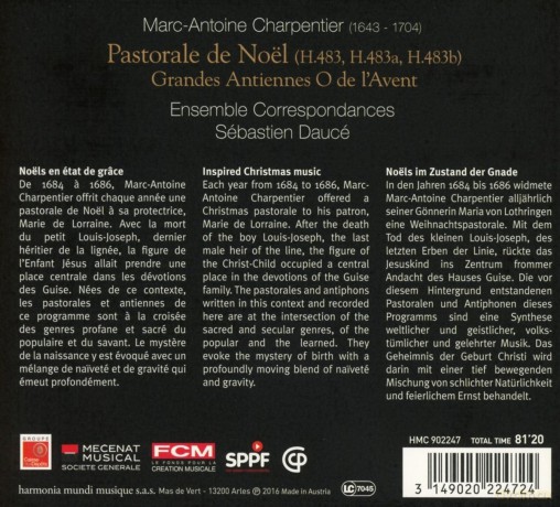Charpentier: Pastorale De Noel (digipack) [CD]